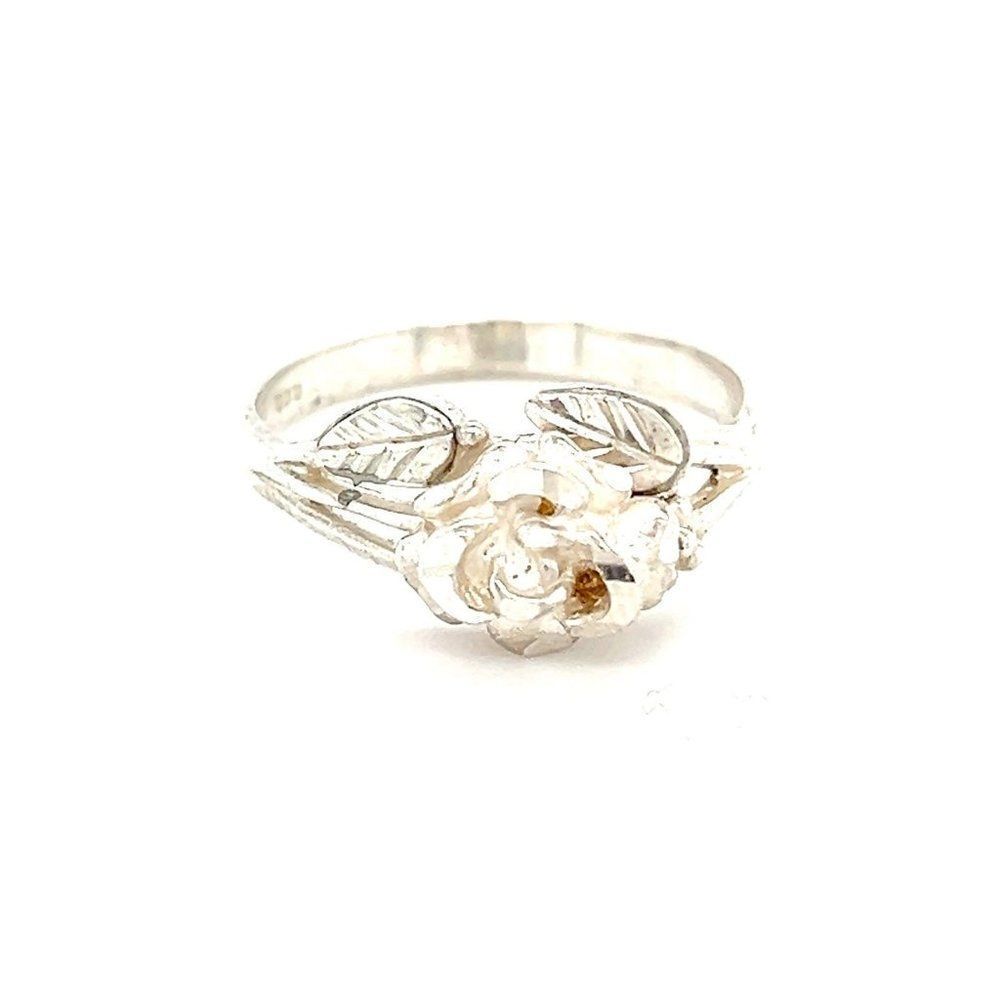 Sterling Silver‎ 925 Rose Flower Ring